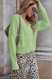 V-Neck Dropped Shoulder Cardigan Trendsi