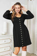  Scoop Neck Empire Waist Long Sleeve Magic Dress -BazaarBey - www.shopbazaarbey.com