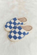 dy Checkered Print Plush Slide Slippers Trendsi