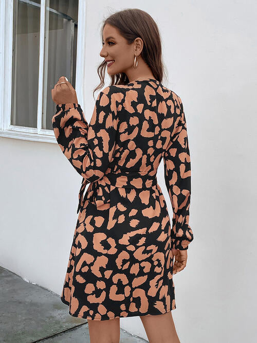 Printed  Long Sleeve Dress -BazaarBey - www.shopbazaarbey.com