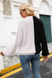 Contrast Button-Front V-Neck Cardigan Trendsi