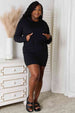  Full Size Drawstring Long Sleeve Hooded Dress -BazaarBey - www.shopbazaarbey.com