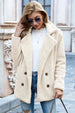  Lapel Collar Sherpa Coat Trendsi