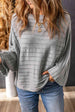 Round Neck Long Sleeve Knit Top Bazaarbey