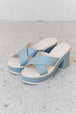  Cherish The Moments Contrast Platform Sandals in Misty Blue Trendsi