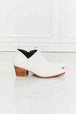 MMShoes Trust Yourself Embroidered Crossover Cowboy Bootie in White Trendsi