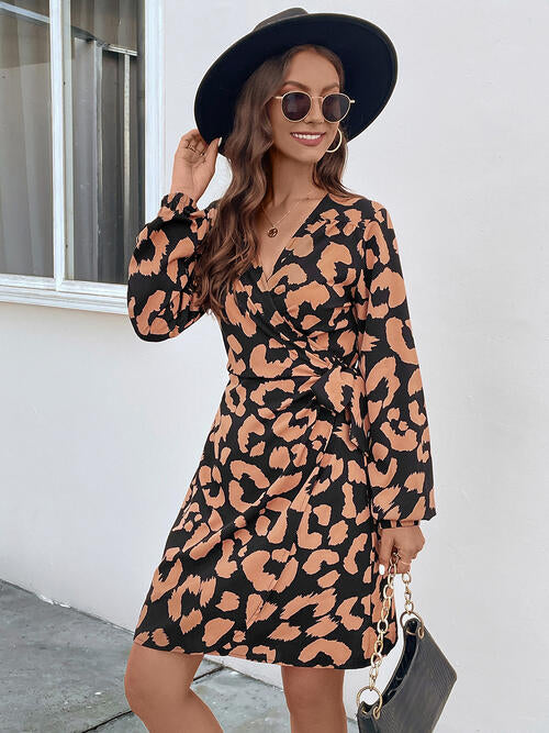 Printed  Long Sleeve Dress -BazaarBey - www.shopbazaarbey.com