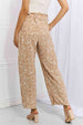 Heimish Right Angle Full Size Geometric Printed Pants in Tan Bazaarbey