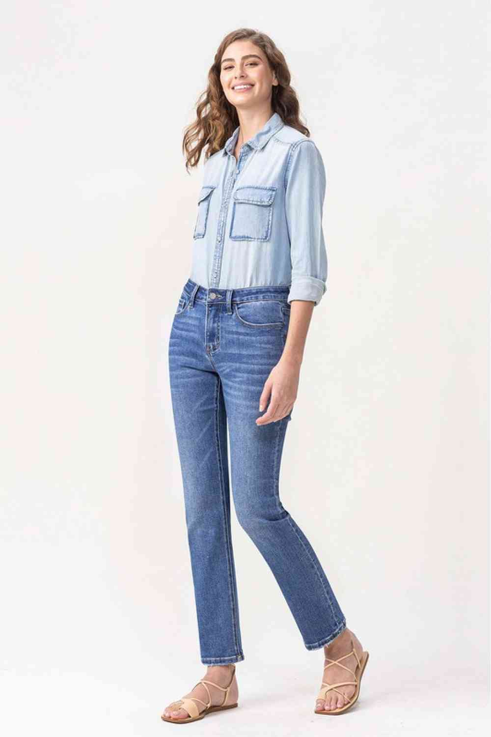   Maggie Midrise Slim Ankle Straight Jeans Trendsi