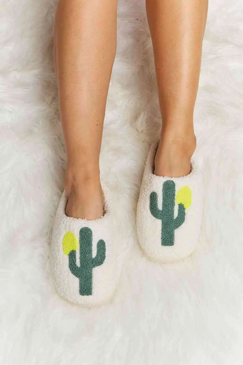 dy Cactus Plush Slide Slippers Trendsi