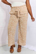 Heimish Right Angle Full Size Geometric Printed Pants in Tan Bazaarbey