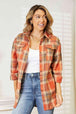  Plaid Dropped Shoulder Shirt Trendsi