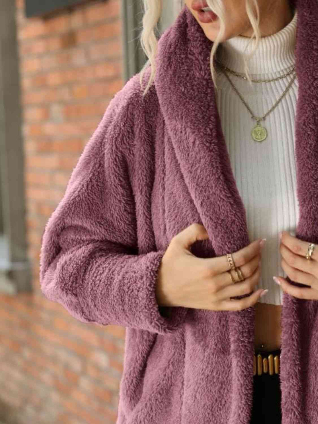  Hooded Teddy Coat Trendsi