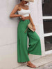 High Waist Slit Wide Leg Pants Bazaarbey