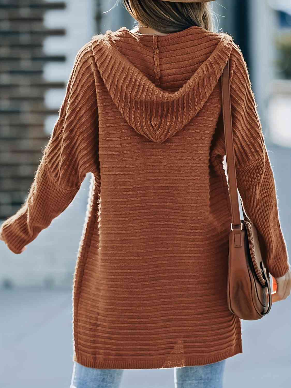  Hooded   Cardigan Trendsi