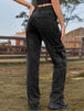 High Waist Cargo Jeans Trendsi