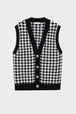  Button Front Sweater Vest Trendsi