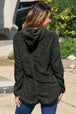 Button Up Long Sleeve Hooded Jacket Trendsi