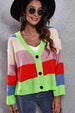  Button-Down Dropped Shoulder Cardigan Trendsi