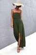 Strapless Split Maxi Dress Bazaarbey