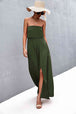 Strapless Split Maxi Dress Bazaarbey