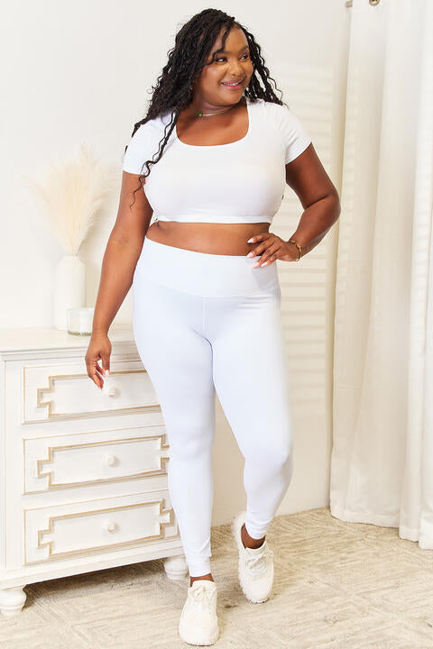  Wide Waistband Sports Leggings Bazaarbey