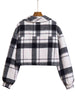 Plaid Button Front Jacket with Pockets Trendsi