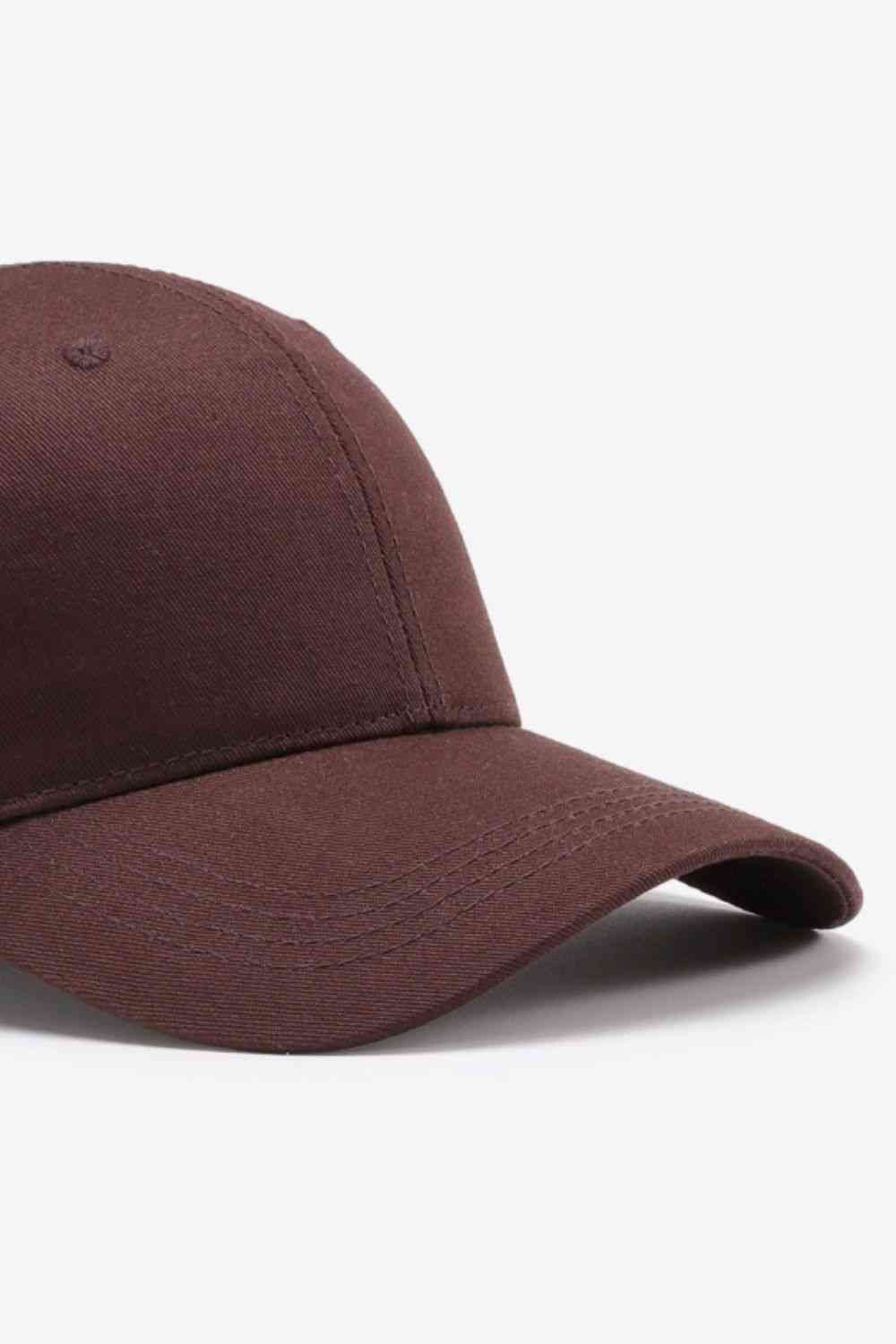 Plain Adjustable Cotton Baseball Cap Trendsi