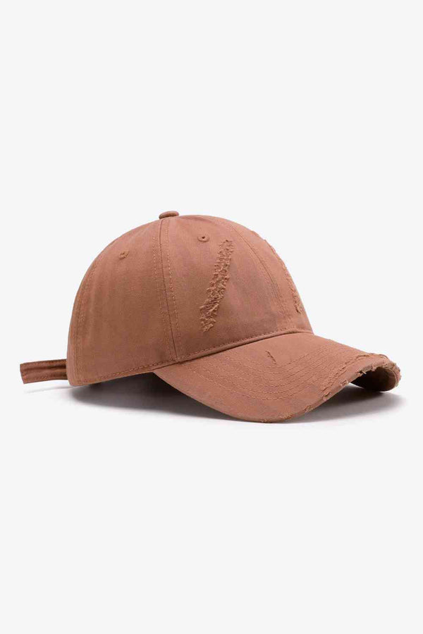 Distressed Adjustable Baseball Cap Trendsi