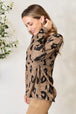 Hopely Full Size Leopard V-Neck Long Sleeve T-Shirt Trendsi