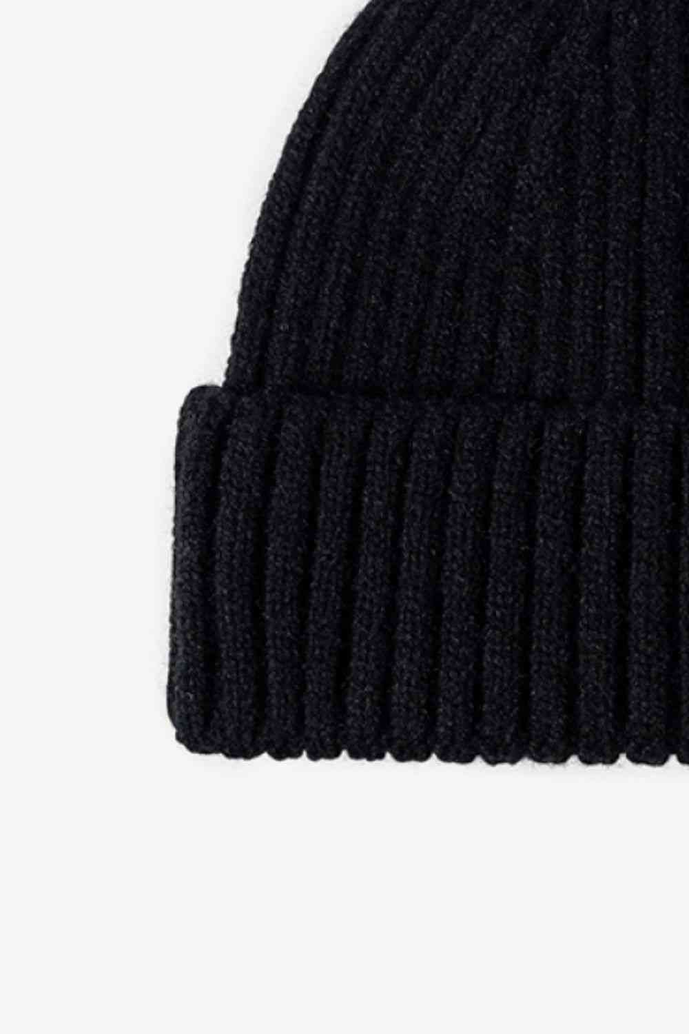 Rib-Knit Cuff Beanie Trendsi