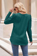 Round Neck Puff Sleeve Blouse Trendsi