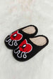 dy Love Heart Print Plush Slippers Trendsi