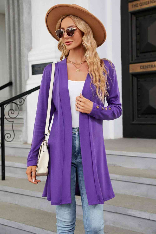 Long Sleeve  Cardigan Trendsi