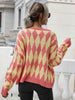 Woven Right Argyle Button Front Drop Shoulder Cardigan Trendsi