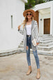 Woven Right Two-Tone  Fuzzy  Cardigan Trendsi