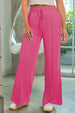 Drawstring Wide Leg Pants with Pockets Bazaarbey