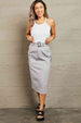  Professional Poise Buckled Midi Skirt Trendsi