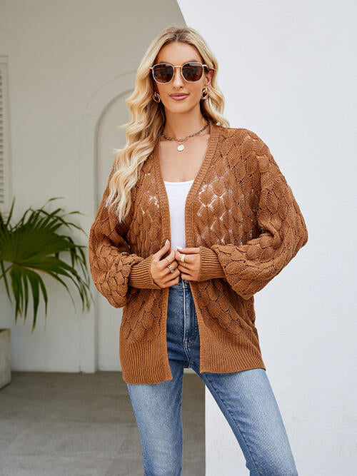   Lantern Sleeve Cardigan Trendsi