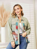 Dropped Shoulder Long Sleeve Printed Denim Jacket Bazaarbey