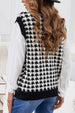  Button Front Sweater Vest Trendsi