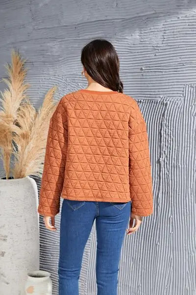 Long Sleeve Round Neck Top Bazaarbey