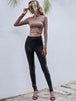 PU High Waist Slim Fit Long Pants Bazaarbey