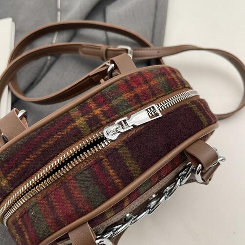 Plaid Print Crossbody Bag Bazaarbey