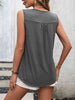 Lace Contrast Scoop Neck Tank Bazaarbey