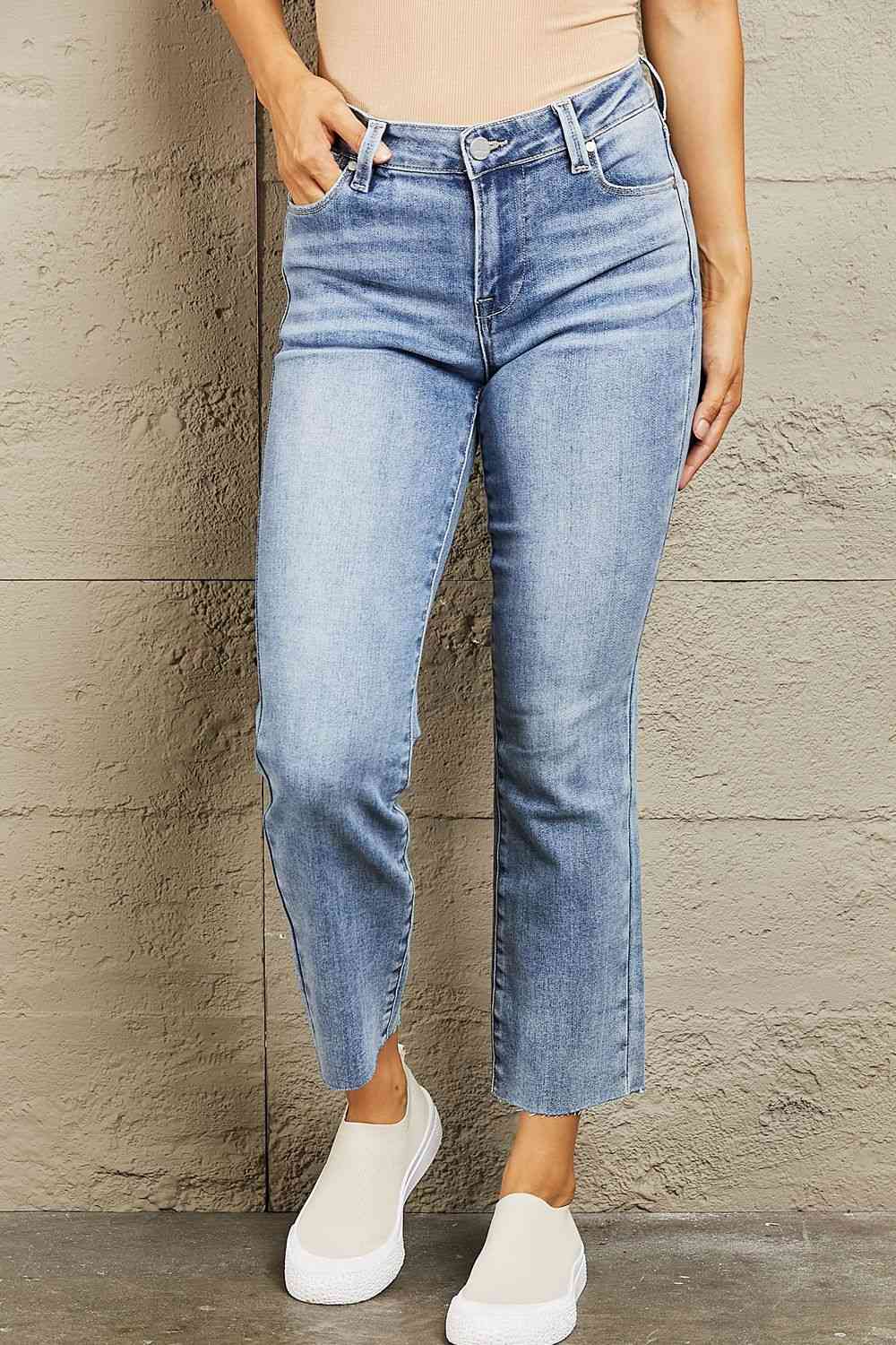  Mid Rise Cropped Slim Jeans Bazaarbey