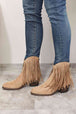  Women's Fringe Cowboy Western Ankle Boots Trendsi