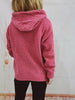 Drawstring Long Sleeve  Hooded Sweater Bazaarbey