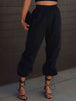 High Waist Drawstring Pants with Pockets Bazaarbey