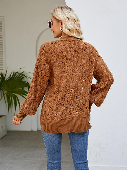   Lantern Sleeve Cardigan Trendsi